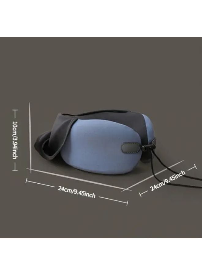 Blue Third Generation Neck Protection U Pillow Travel Essential for Long Flights - Image 4